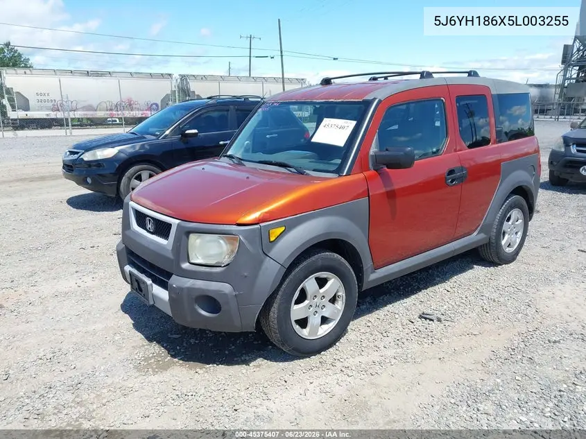 2005 Honda Element Ex VIN: 5J6YH186X5L003255 Lot: 45375407