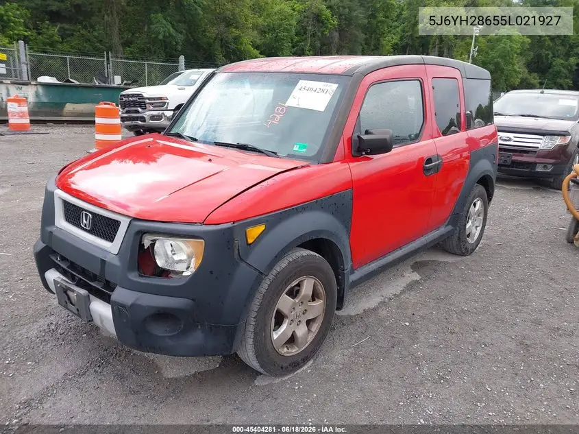 2005 Honda Element Ex VIN: 5J6YH28655L021927 Lot: 45404281