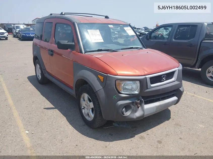 2005 Honda Element Ex VIN: 5J6YH18605L002499 Lot: 45426304