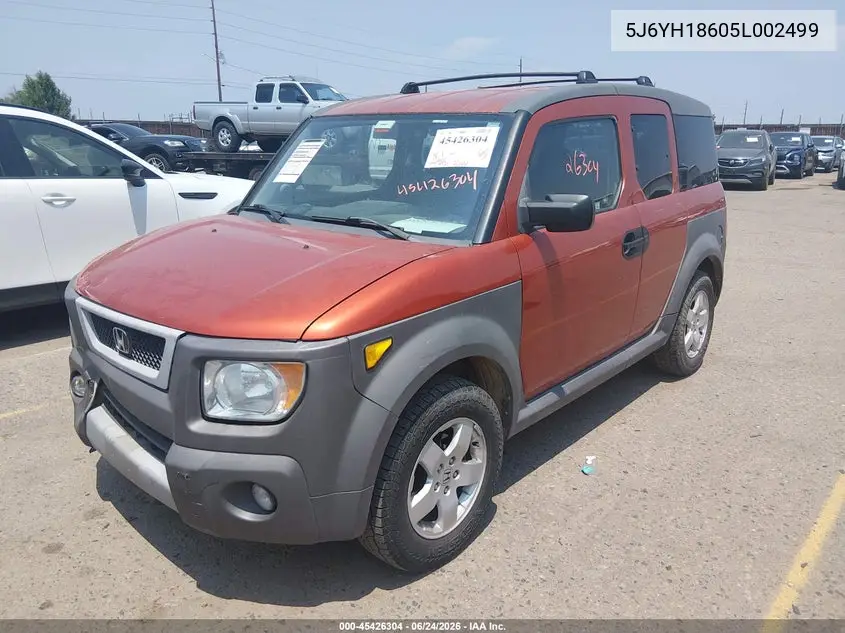 2005 Honda Element Ex VIN: 5J6YH18605L002499 Lot: 45426304