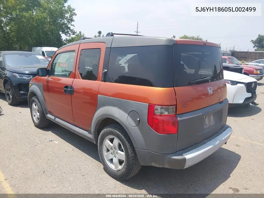 2005 Honda Element Ex VIN: 5J6YH18605L002499 Lot: 45426304