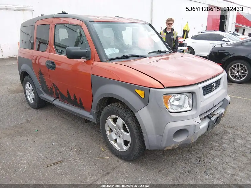2005 Honda Element Ex VIN: 5J6YH28615L012433 Lot: 45501008