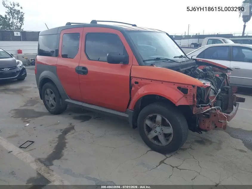2005 Honda Element Ex VIN: 5J6YH18615L003290 Lot: 45532056