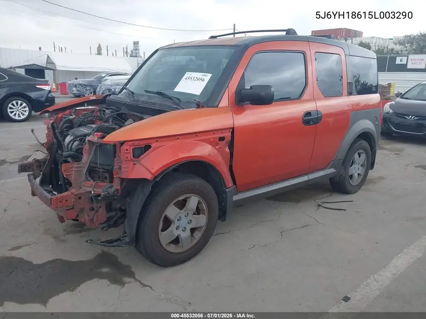 2005 Honda Element Ex VIN: 5J6YH18615L003290 Lot: 45532056