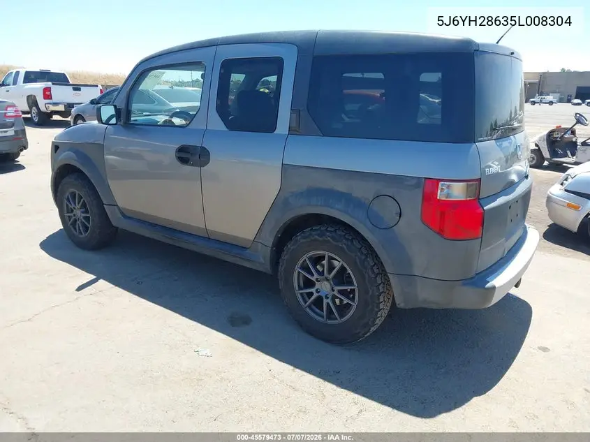 2005 Honda Element Ex VIN: 5J6YH28635L008304 Lot: 45579473