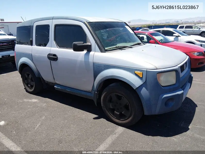 2005 Honda Element Ex VIN: 5J6YH28615L023867 Lot: 45597733