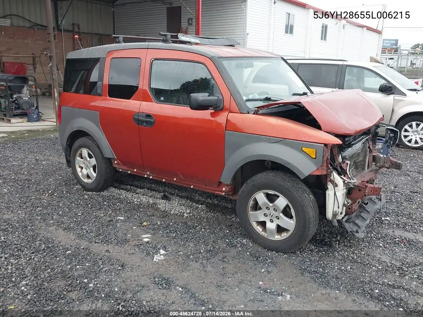2005 Honda Element Ex VIN: 5J6YH28655L006215 Lot: 45624728