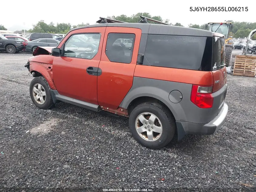 2005 Honda Element Ex VIN: 5J6YH28655L006215 Lot: 45624728