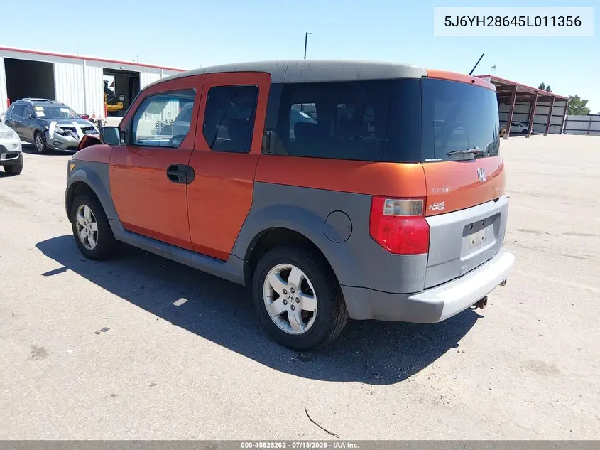 2005 Honda Element Ex VIN: 5J6YH28645L011356 Lot: 45625262
