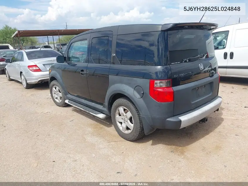 2005 Honda Element Ex VIN: 5J6YH28625L024848 Lot: 45639468
