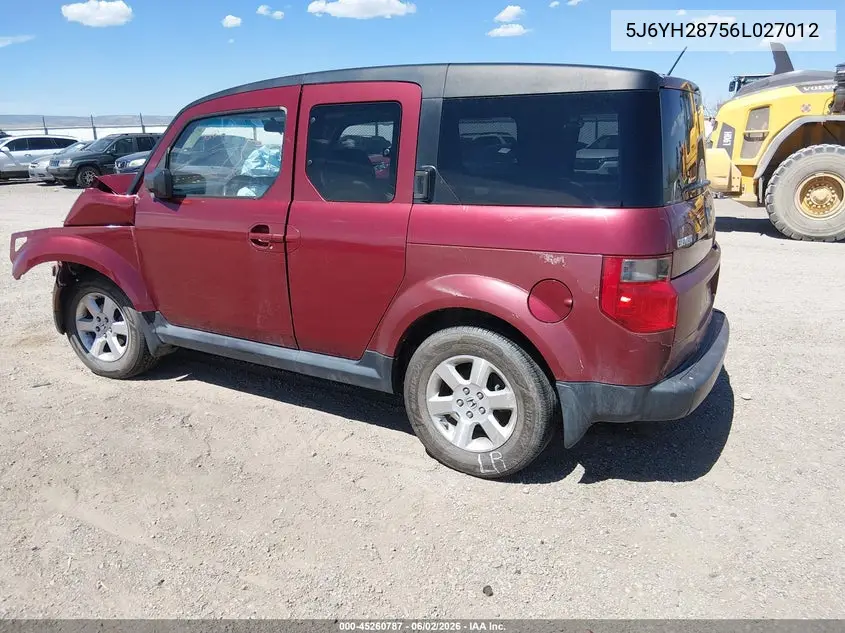 2006 Honda Element Ex-P VIN: 5J6YH28756L027012 Lot: 45260787