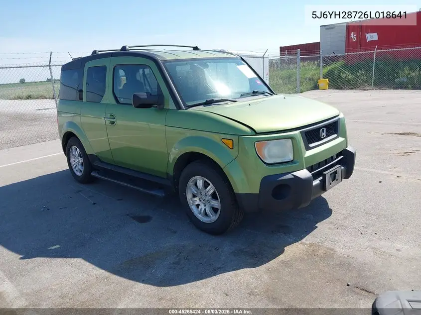 2006 Honda Element Ex-P VIN: 5J6YH28726L018641 Lot: 45265424