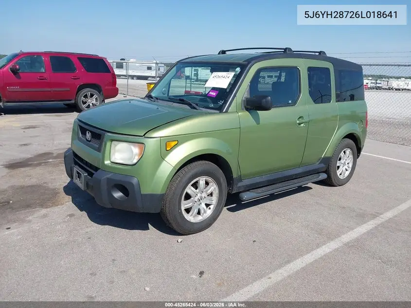 2006 Honda Element Ex-P VIN: 5J6YH28726L018641 Lot: 45265424