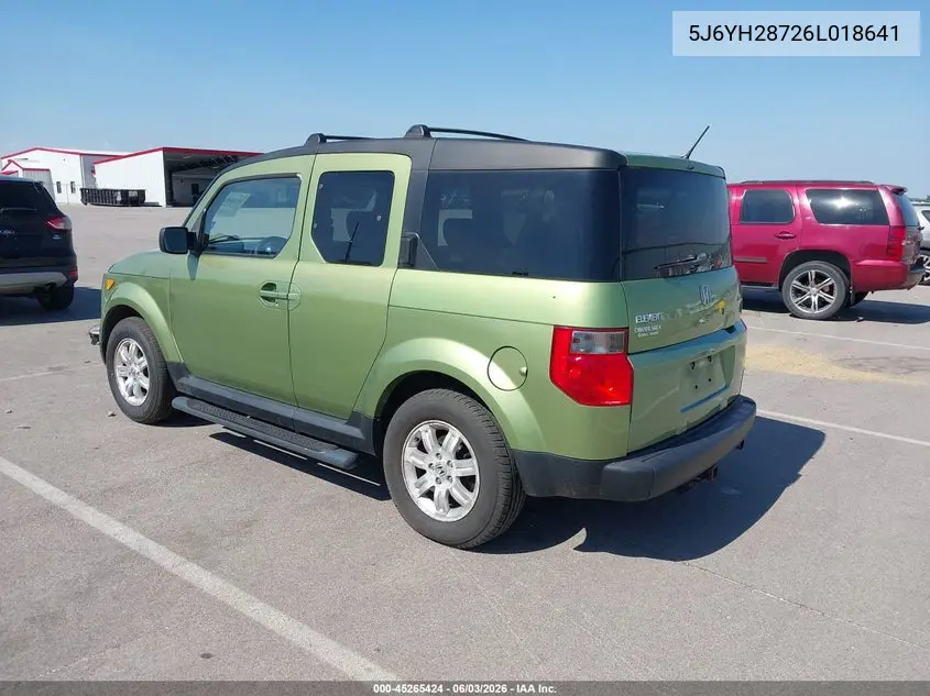 2006 Honda Element Ex-P VIN: 5J6YH28726L018641 Lot: 45265424