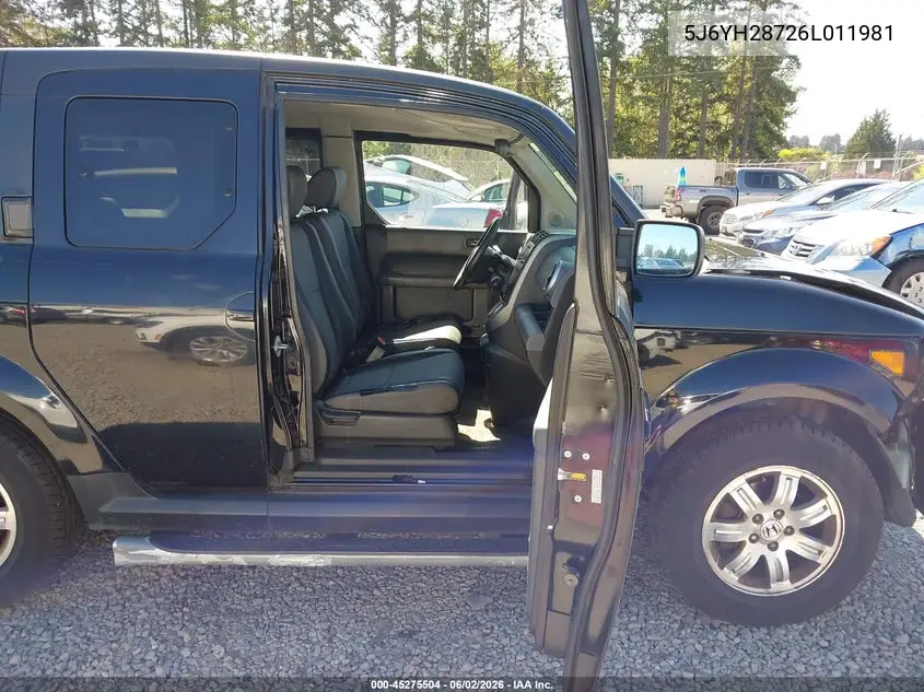 2006 Honda Element Ex-P VIN: 5J6YH28726L011981 Lot: 45275504