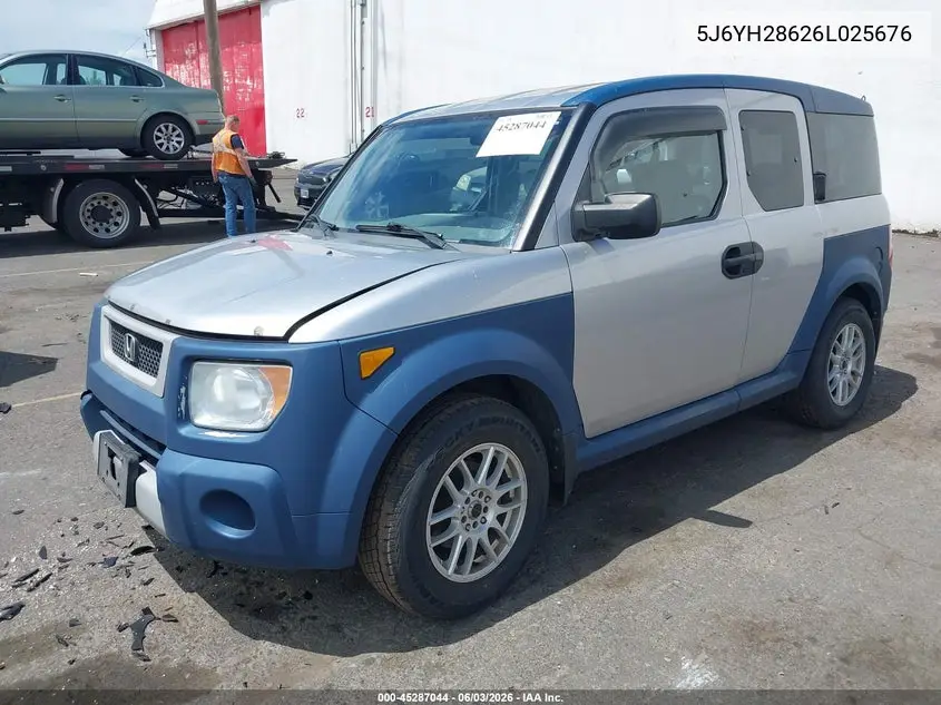 2006 Honda Element Ex VIN: 5J6YH28626L025676 Lot: 45287044