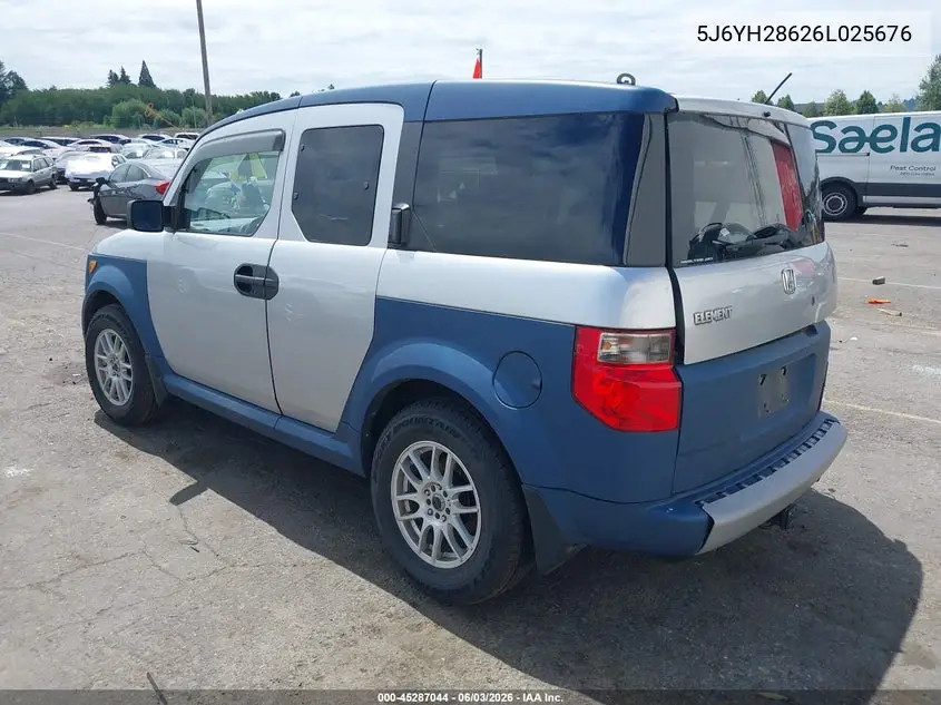 2006 Honda Element Ex VIN: 5J6YH28626L025676 Lot: 45287044
