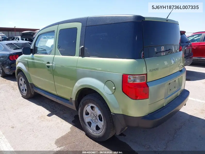 2006 Honda Element Ex-P VIN: 5J6YH18736L007335 Lot: 45336877