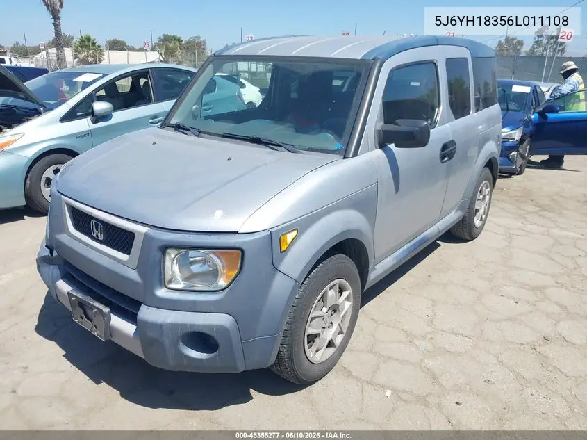 2006 Honda Element Lx VIN: 5J6YH18356L011108 Lot: 45355277