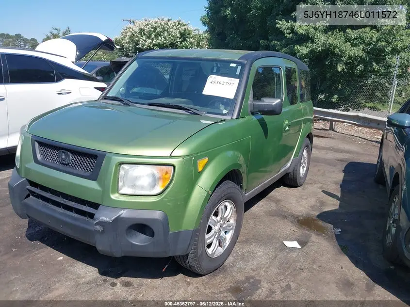 2006 Honda Element Ex-P VIN: 5J6YH18746L011572 Lot: 45362797