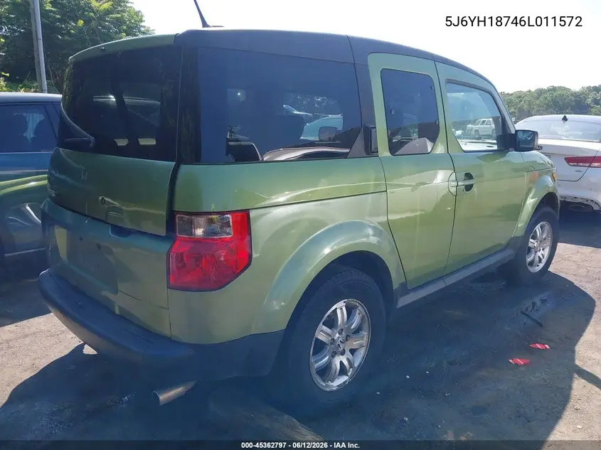 2006 Honda Element Ex-P VIN: 5J6YH18746L011572 Lot: 45362797