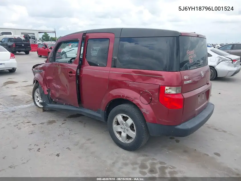 2006 Honda Element Ex-P VIN: 5J6YH18796L001524 Lot: 45387618