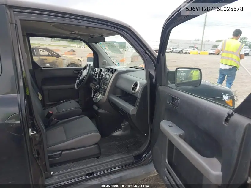 2006 Honda Element Ex-P VIN: 5J6YH28716L025578 Lot: 45393187