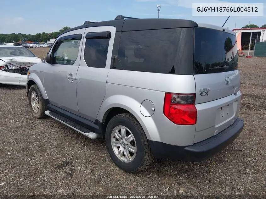 2006 Honda Element Ex-P VIN: 5J6YH18766L004512 Lot: 45476654
