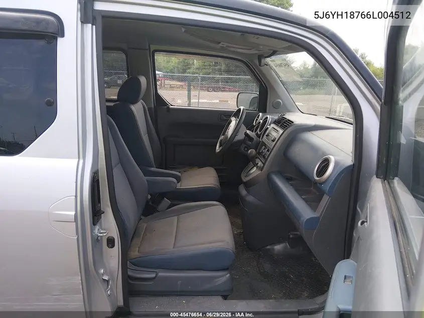 2006 Honda Element Ex-P VIN: 5J6YH18766L004512 Lot: 45476654