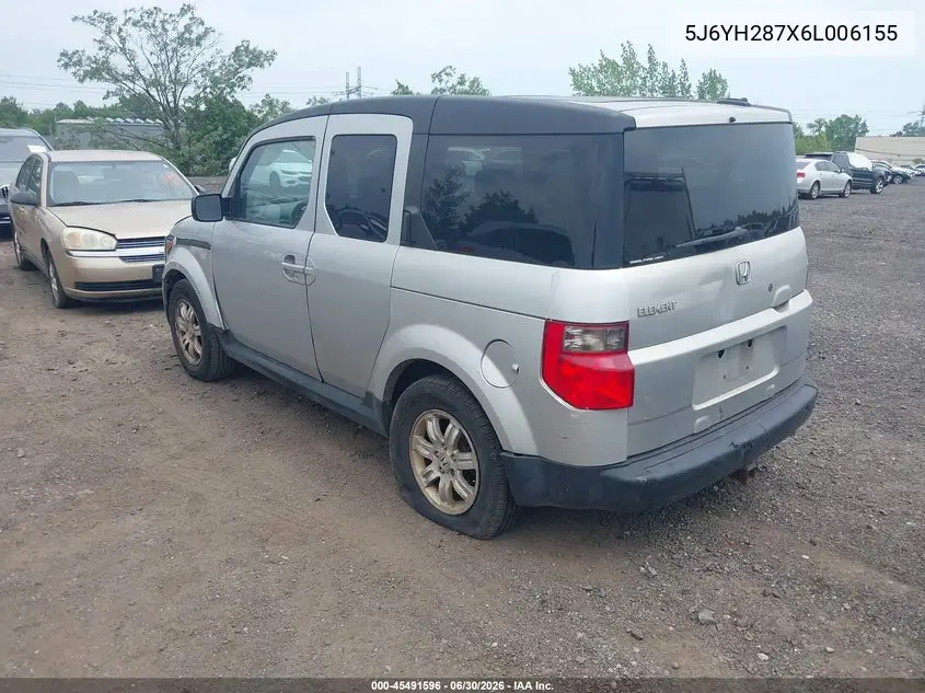 2006 Honda Element Ex-P VIN: 5J6YH287X6L006155 Lot: 45491596