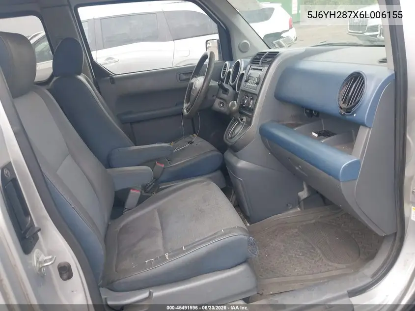 2006 Honda Element Ex-P VIN: 5J6YH287X6L006155 Lot: 45491596