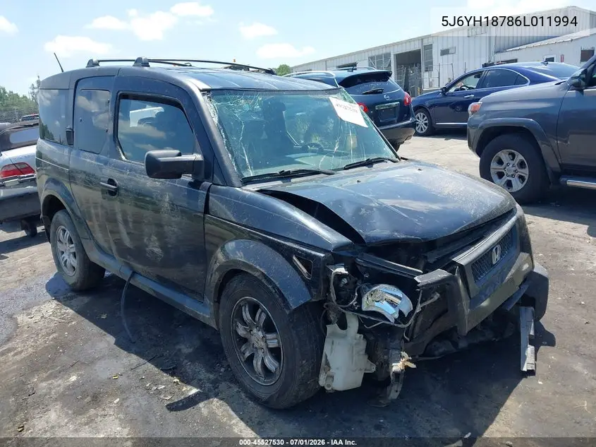 2006 Honda Element Ex-P VIN: 5J6YH18786L011994 Lot: 45527530