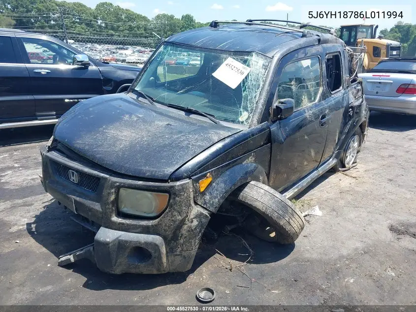 2006 Honda Element Ex-P VIN: 5J6YH18786L011994 Lot: 45527530