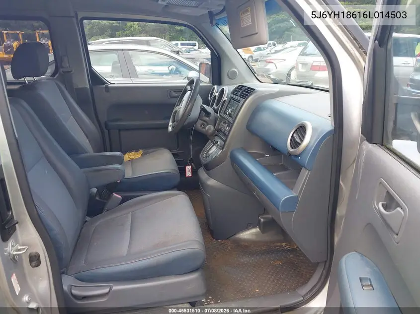 2006 Honda Element Ex VIN: 5J6YH18616L014503 Lot: 45531510