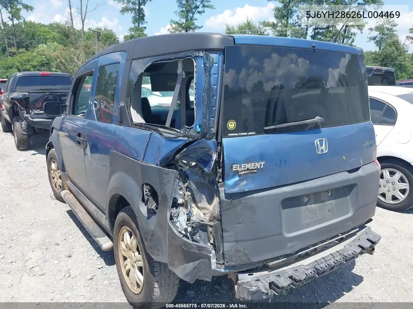 2006 Honda Element Ex VIN: 5J6YH28626L004469 Lot: 45565775