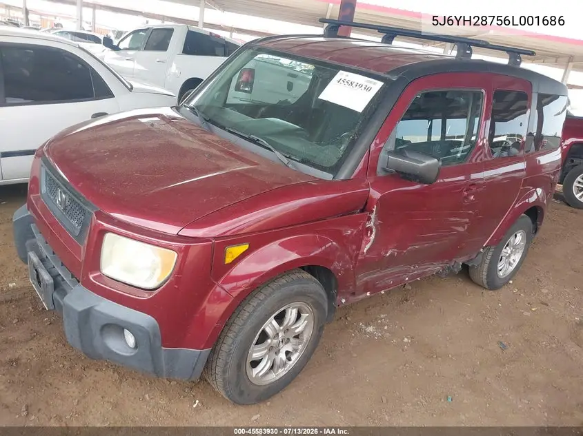 2006 Honda Element Ex-P VIN: 5J6YH28756L001686 Lot: 45583930