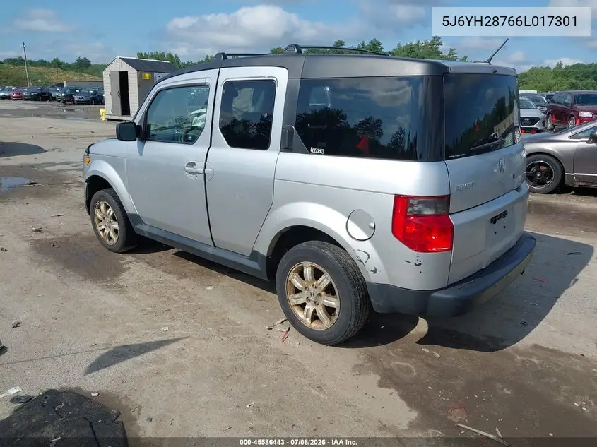 2006 Honda Element Ex-P VIN: 5J6YH28766L017301 Lot: 45586443