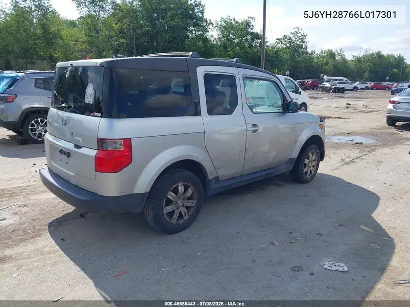2006 Honda Element Ex-P VIN: 5J6YH28766L017301 Lot: 45586443
