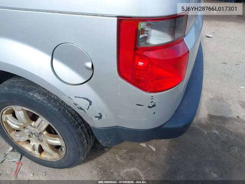 2006 Honda Element Ex-P VIN: 5J6YH28766L017301 Lot: 45586443