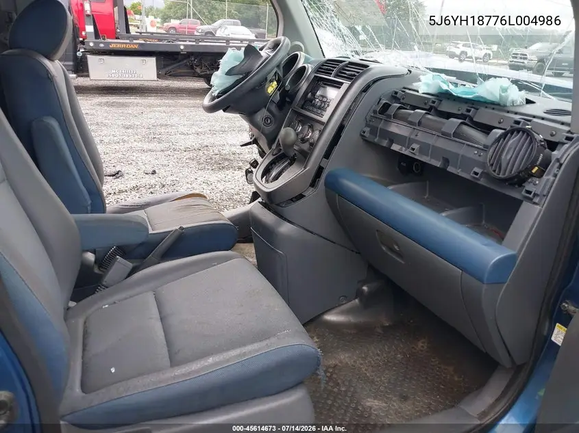 2006 Honda Element Ex-P VIN: 5J6YH18776L004986 Lot: 45614673