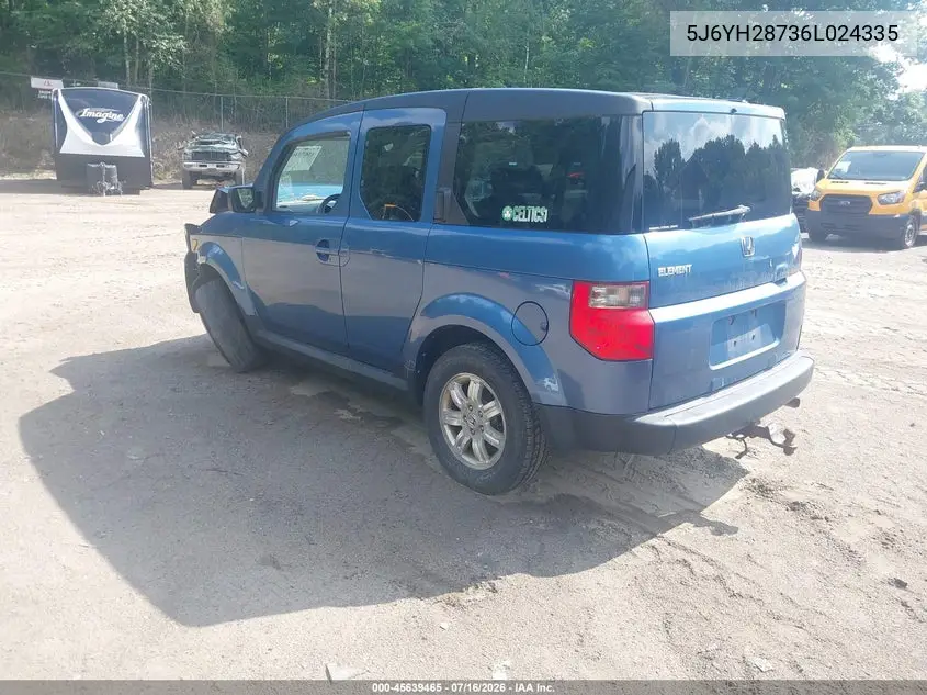 2006 Honda Element Ex-P VIN: 5J6YH28736L024335 Lot: 45639465