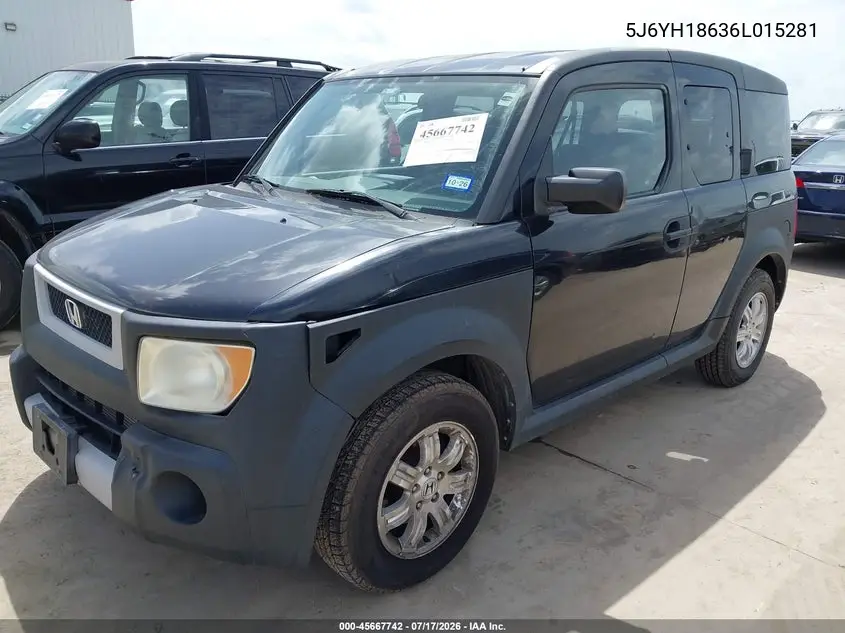 2006 Honda Element Ex VIN: 5J6YH18636L015281 Lot: 45667742