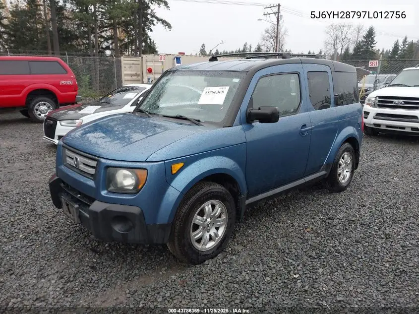 5J6YH28797L012756 2007 Honda Element Ex