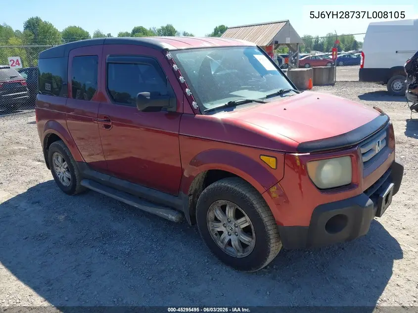 2007 Honda Element Ex VIN: 5J6YH28737L008105 Lot: 45295495