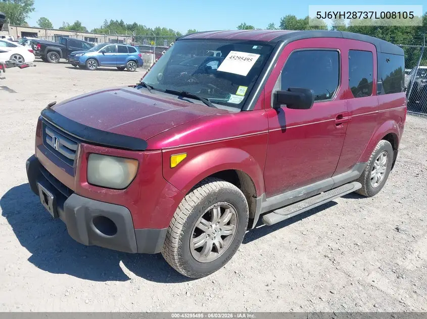 2007 Honda Element Ex VIN: 5J6YH28737L008105 Lot: 45295495