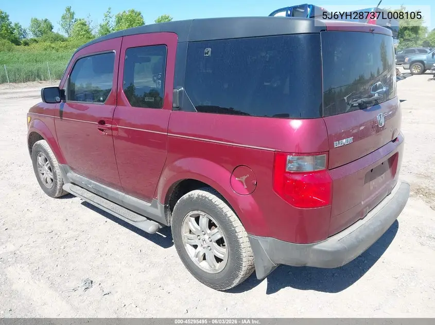 2007 Honda Element Ex VIN: 5J6YH28737L008105 Lot: 45295495