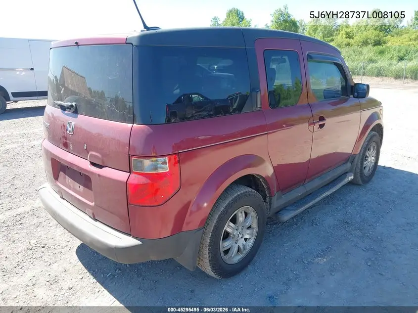2007 Honda Element Ex VIN: 5J6YH28737L008105 Lot: 45295495