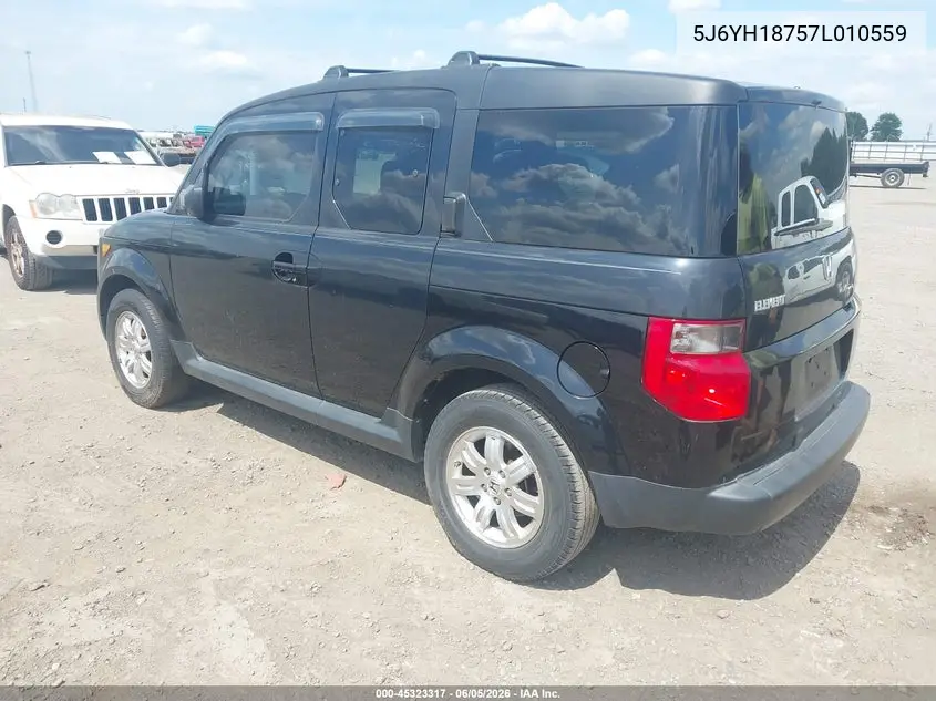 2007 Honda Element Ex VIN: 5J6YH18757L010559 Lot: 45323317