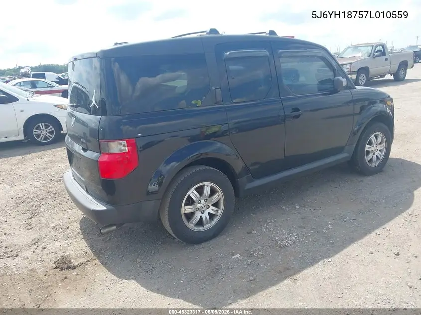 2007 Honda Element Ex VIN: 5J6YH18757L010559 Lot: 45323317