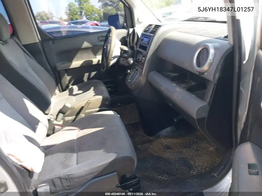 2007 Honda Element Lx VIN: 5J6YH18347L01257 Lot: 45346146